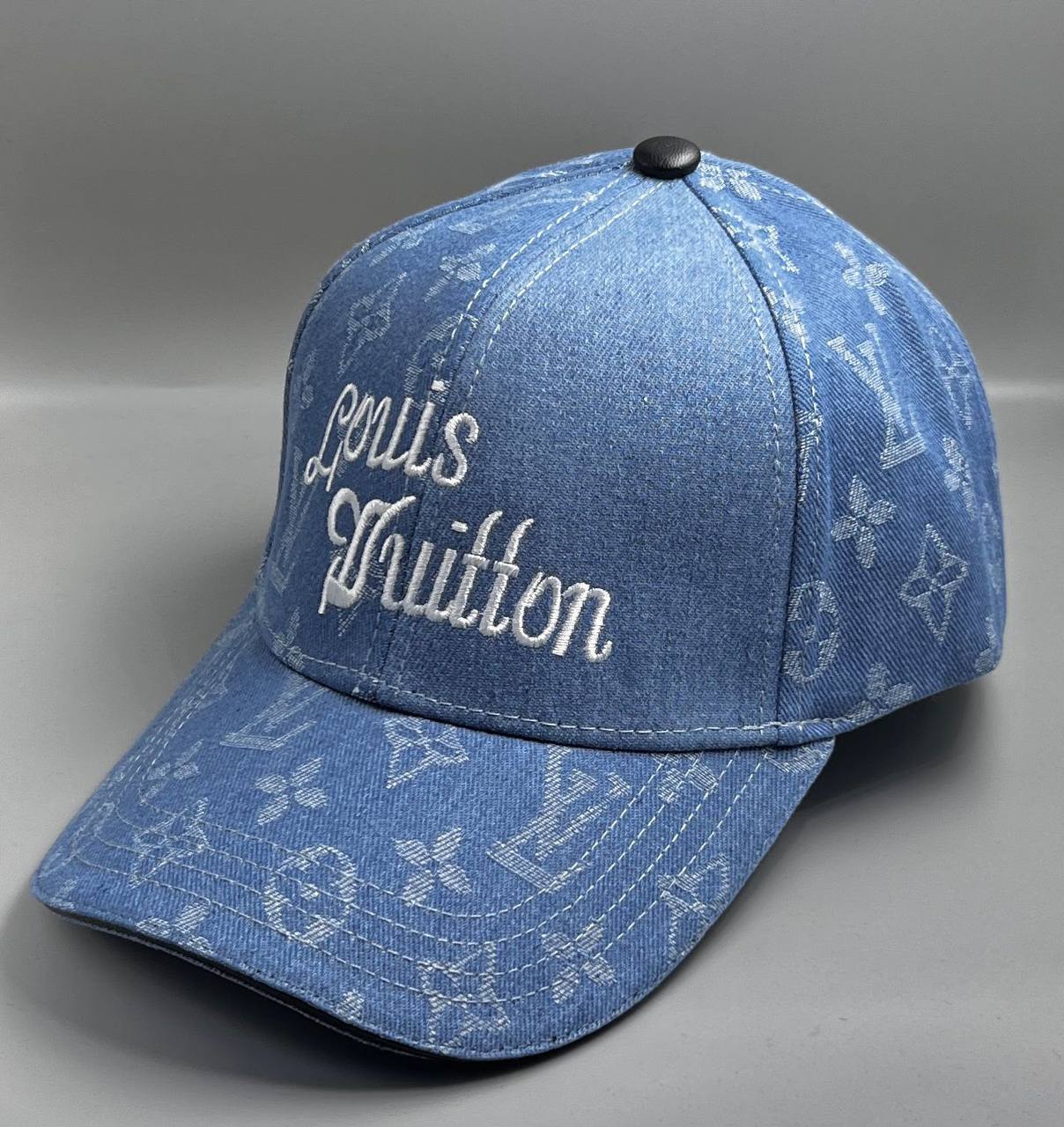 (DUPE) Louis Vuitton Monogram Denim Cap - Blue