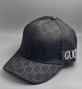 (DUPE) Gucci GG Monogram Side Logo Baseball Cap - Black