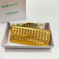 Bottega Veneta Woven Clutch - Gold