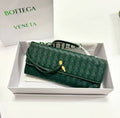 Bottega Veneta Woven Clutch - Dark Green