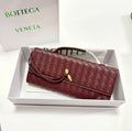 Bottega Veneta Woven Clutch - Burgundy
