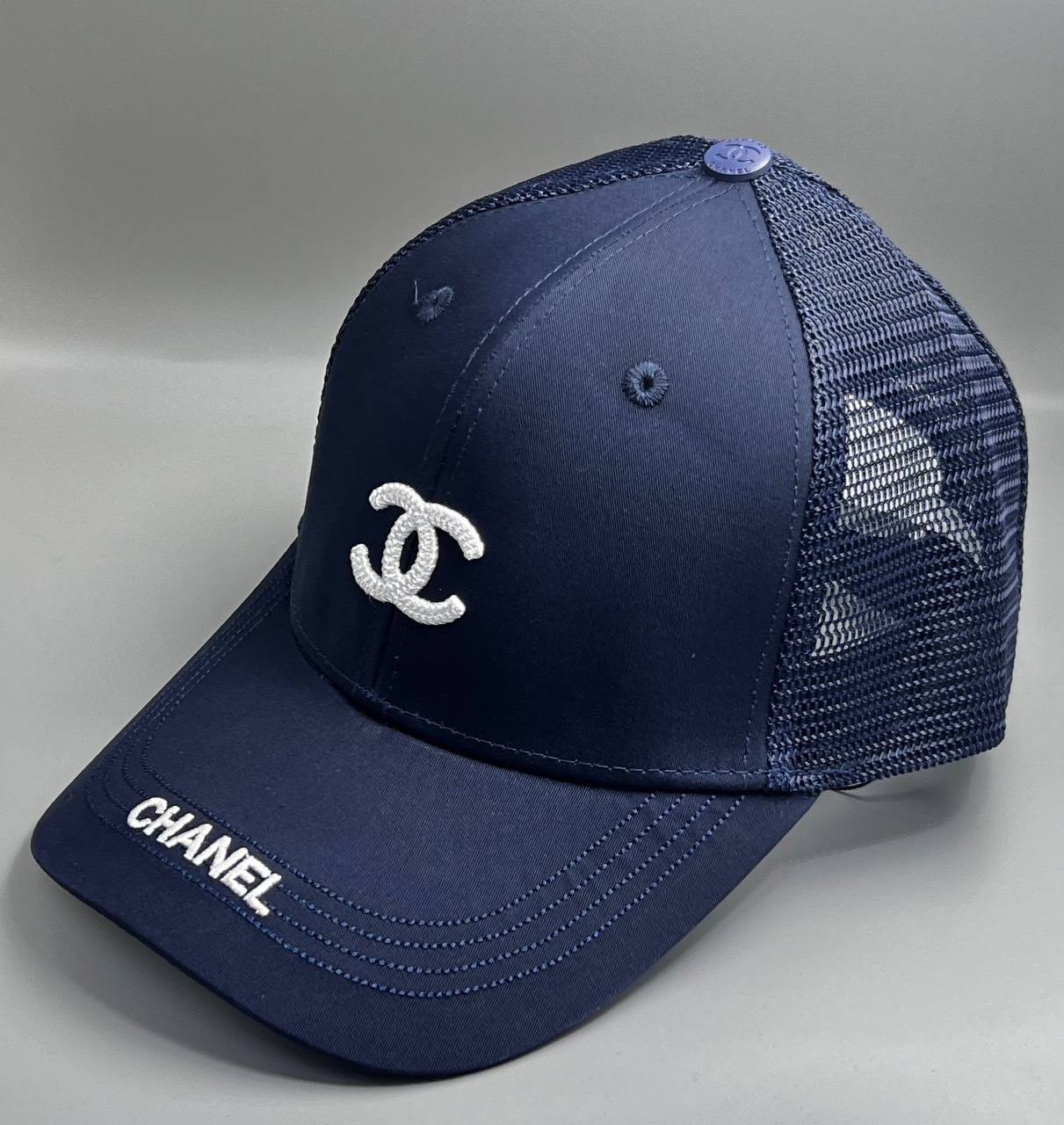 (DUPE) Chanel CC Mesh Trucker Cap - Navy