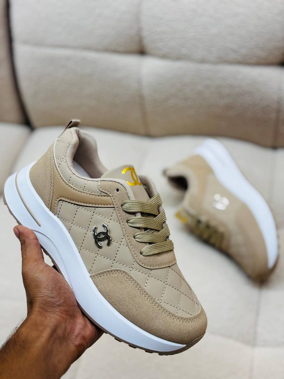 (DUPE) Chanel Quilted Platform Sneaker