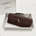 Bottega Veneta Woven Clutch - Chocolate Brown